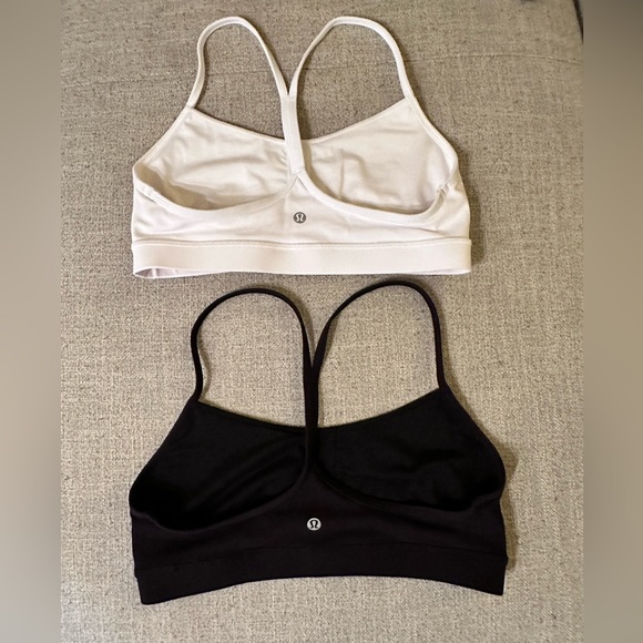 TWO Lululemon Flow-Y Sports Bras BUNDLE: Black & White (NWOT) - Picture 9 of 12